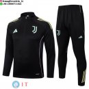 Felpa Da Allenamento Bambino Set Completo Juventus 25-26 Nero Rosa