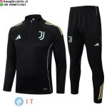 Felpa Da Allenamento Bambino Set Completo Juventus 25-26 Nero Rosa Felpa Da Allenamento Bambino Set Completo Juventus 25-26 Nero Rosa
