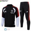 Giacca Full Zip e Pantaloni Allenamento Arsenal 26-27 Nero Rosso Bianco