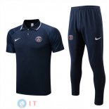 POLO Maglia Set Completo Paris Saint Germain 2022/2023 Blu Navy