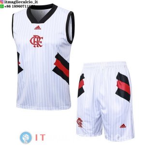 Senza Maniche Set Completo Maglia Flamengo 2023/2024 Bianco I Nero