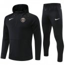 Felpa Cappuccio Bambino Set Completo PSG 22-23 Nero