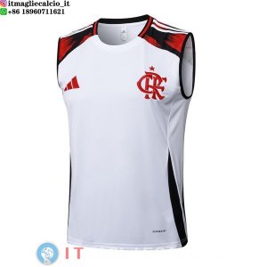 Senza Maniche Maglia Flamengo 2025/2026 Bianco Rosso
