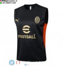 Senza Maniche Maglia AC Milan 2025/2026 Nero Rosso