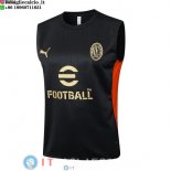 Senza Maniche Maglia AC Milan 2025/2026 Nero Rosso