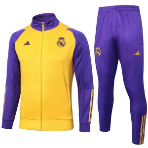 Giacca Set Completo Lunga Zip Real Madrid 2023/2024 Giallo