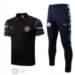 POLO Maglia Set Completo Manchester City 2022/2023 Nero POLO Maglia Set Completo Manchester City 2022/2023 Nero