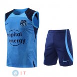 Senza Maniche Set Completo Maglia Atletico Madrid 2022/2023 I Blu