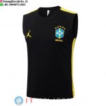 Senza Maniche Maglia Brasile 2026 Nero Giallo