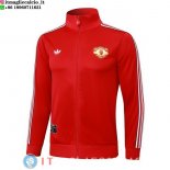 Giacca Lunga Zip Manchester United 25-26 Rosso Giallo Giacca Lunga Zip Manchester United 25-26 Rosso Giallo