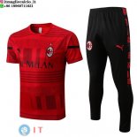 Formazione Set Completo Maglia AC Milan 2022/2023 Rosso I Nero