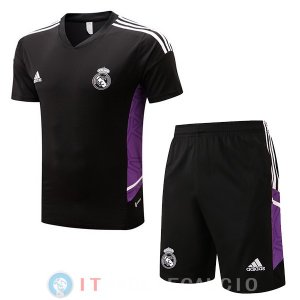 Formazione Maglia Set Completo Real Madrid 2022/2023 Nero Purpureo