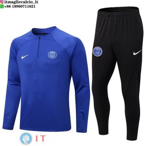 Felpa Da Allenamento Set Completo PSG 22-23 Blu Nero