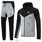 Giacca Felpa Cappuccio Set Completo Nike 22-23 Nero Grigio Giacca Felpa Cappuccio Set Completo Nike 22-23 Nero Grigio
