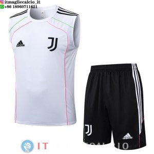 Senza Maniche Set Completo Maglia Juventus 2025/2026 Bianco I Rosa Nero