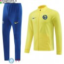 Giacca Set Completo Lunga Zip America 2023/2024 Blu Giallo