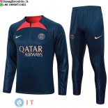 Felpa Da Allenamento Set Completo Paris Saint Germain 23-24 Blu I Navy Rosso