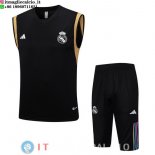 Senza Maniche Set Completo Maglia Real Madrid 2023/2024 Nero Giallo