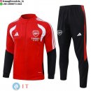 Giacca Full Zip e Pantaloni Allenamento Arsenal 26-27 Rosso Bianco Nero