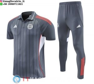 POLO Maglia Set Completo Bayern Monaco 2026/2027 Grigio Rosso Bianco