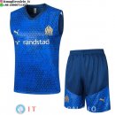 Senza Maniche Set Completo Maglia Marseille 2023/2024 Blu Bianco