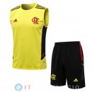 Senza Maniche Set Completo Maglia Flamengo 2022/2023 Giallo