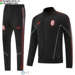 Giacca Full Zip e Pantaloni Allenamento AC Milan 25-26 Nero