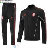 Giacca Lunga Zip Set Completo AC Milan 25-26 Nero