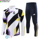 Felpa Da Allenamento Set Completo Real Madrid 2023/2024 Bianco Purpureo Blu