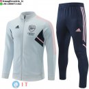 Giacca Set Completo Lunga Zip Arsenal 22-23 Grigio Blu