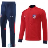 Giacca Set Completo Lunga Zip Atlético Madrid 22-23 Blu Rosso