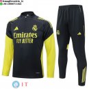Felpa Da Allenamento Set Completo Real Madrid 25-26 Grigio Giallo