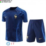 Formazione Set Completo Maglia Francia 2022 Blu II Navy