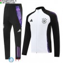 Giacca Set Completo Lunga Zip Germania 2025 Bianco Nero Purpureo
