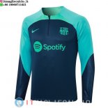 Felpa Da Allenamento Barcellona 23-24 Blu Navy I Verde