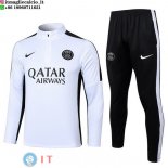 Felpa Da Allenamento Set Completo PSG 23-24 Bianco Nero