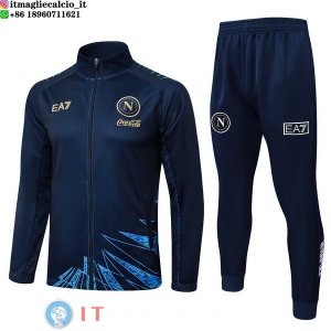 Giacca Full Zip e Pantaloni Allenamento Napoli 2025/2026 Blu II Navy