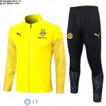 Giacca Set Completo Lunga Zip Borussia Dortmund 23-24 Giallo I Nero