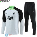 Felpa Da Allenamento Set Completo Liverpool 23-24 Grigio I Nero Verde