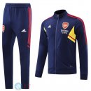 Giacca Set Completo Lunga Zip Arsenal 22-23 Blu Navy Giallo