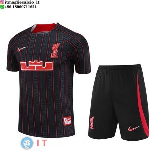 Formazione Maglia Set Completo Liverpool 2023/2024 Nero Rosso