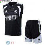 Senza Maniche Set Completo Maglia Real Madrid 2026/2027 Nero Bianco Senza Maniche Set Completo Maglia Real Madrid 2026/2027 Nero Bianco