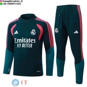 Felpa Da Allenamento Set Completo Real Madrid 26-27 Verde Navy Rosa