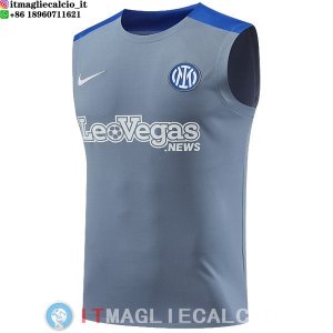 Senza Maniche Maglia Inter Milan 2024/2025 Grigio Blu