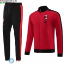 Giacca Set Completo Lunga Zip AC Milan 23-24 Rosso Nero