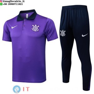 POLO Maglia Set Completo Corinthians Paulista 2025/2026 Purpureo Blu