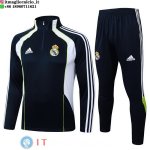 Felpa Da Allenamento Set Completo Real Madrid 25-26 Nero Bianco Felpa Da Allenamento Set Completo Real Madrid 25-26 Nero Bianco