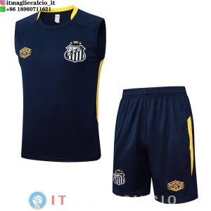 Senza Maniche Set Completo Maglia Santos 2025/2026 Blu