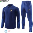 Felpa Da Allenamento Set Completo Bambino Francia 2022 Blu Navy