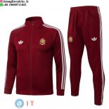 Giacca Full Zip e Pantaloni Allenamento Spagna 2026 Borgogna